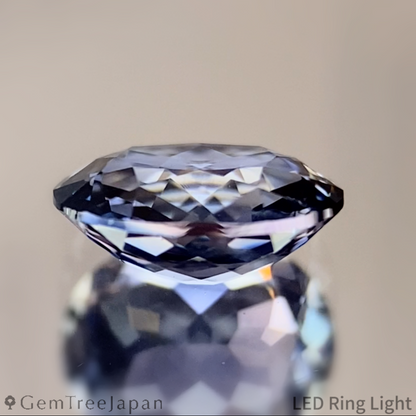 【from Rough】Purplish Blue Sapphire 1.069ct / Thailand