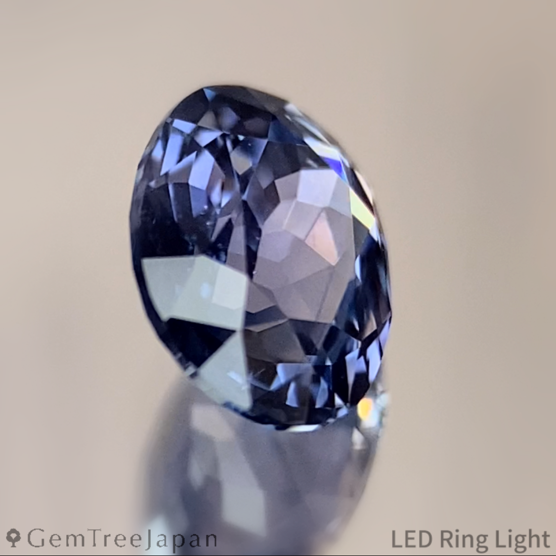 【from Rough】Purplish Blue Sapphire 1.069ct / Thailand