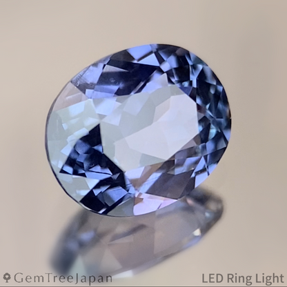 【from Rough】Purplish Blue Sapphire 1.069ct / Thailand
