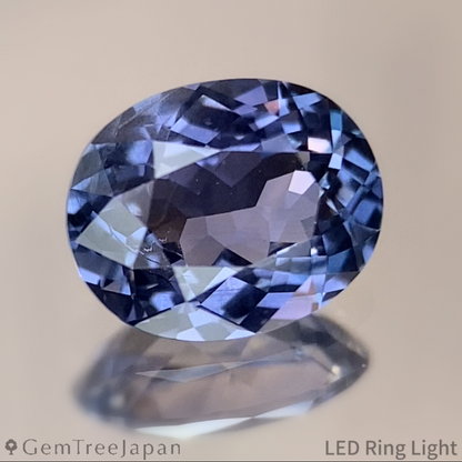 【from Rough】Purplish Blue Sapphire 1.069ct / Thailand