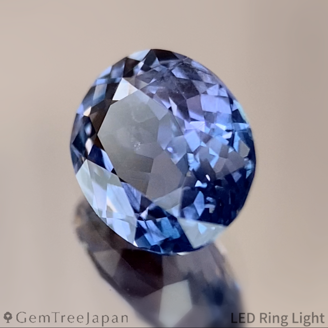 【from Rough】Purplish Blue Sapphire 1.069ct / Thailand