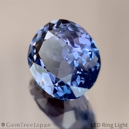 【from Rough】Purplish Blue Sapphire 1.069ct / Thailand