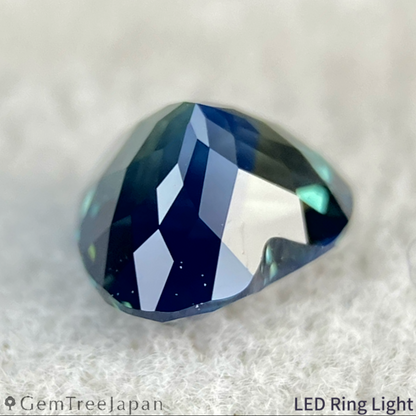 Silky Greenish Blue Sapphire 0.991ct / Cameroon