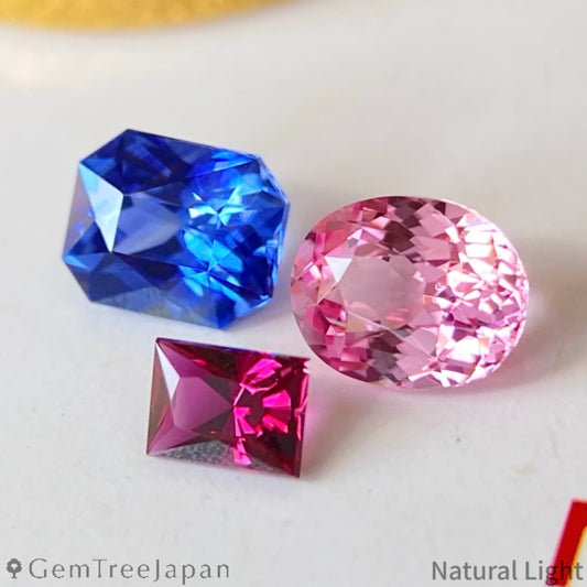 GTJコランダム宝石箱 サファイア2石+ルビー1石 合計3石✴︎