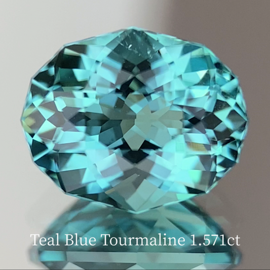 Teal Blue Tourmaline 1.571ct