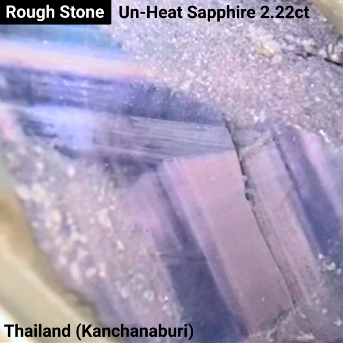 【from Rough】Unheated Sapphire 1.243ct / Kanchanaburi