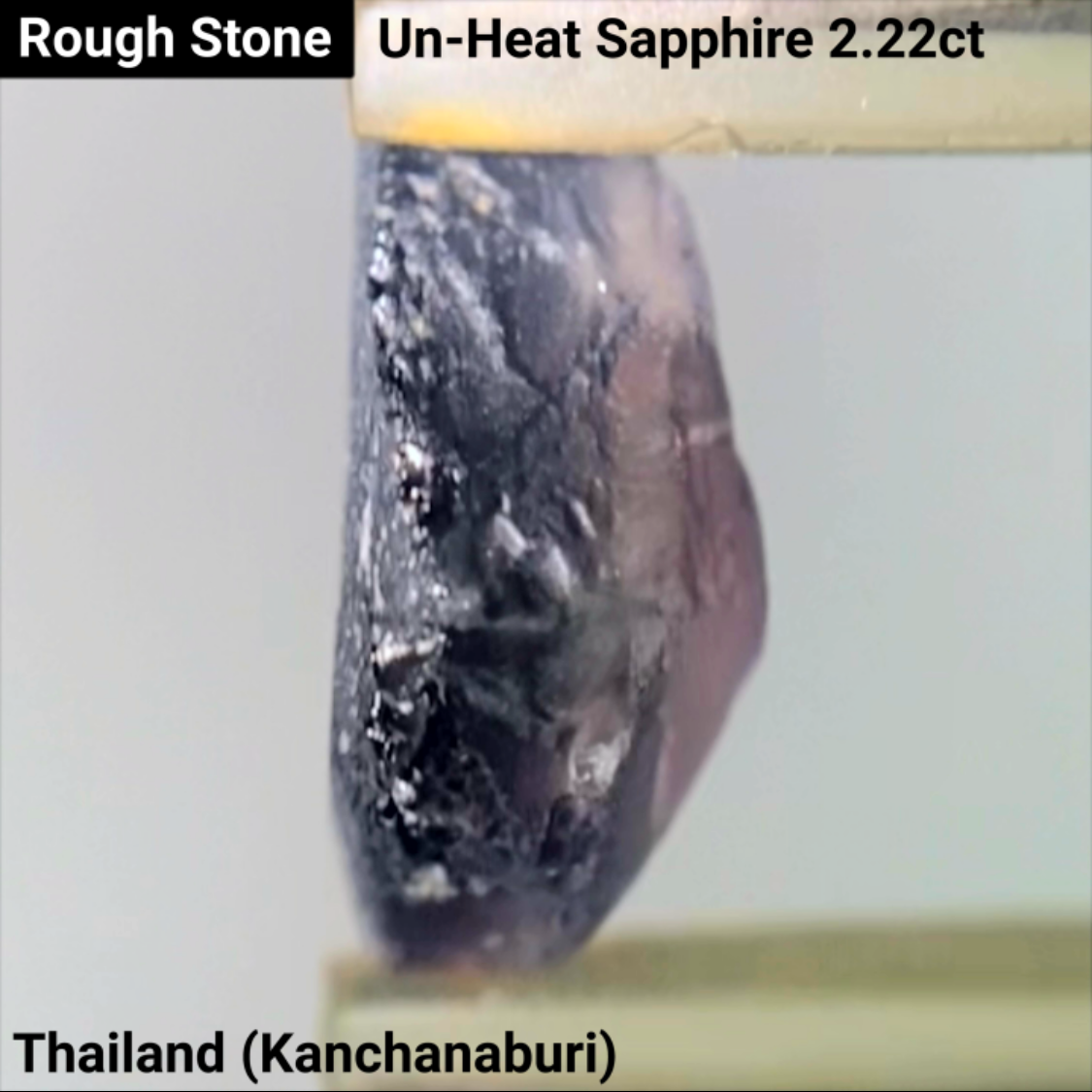 【from Rough】Unheated Sapphire 1.243ct / Kanchanaburi