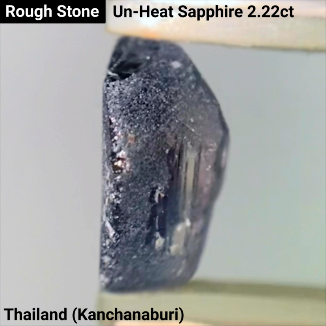 【from Rough】Unheated Sapphire 1.243ct / Kanchanaburi