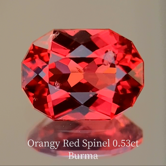 Orangy Red Spinel 0.534ct / Burma