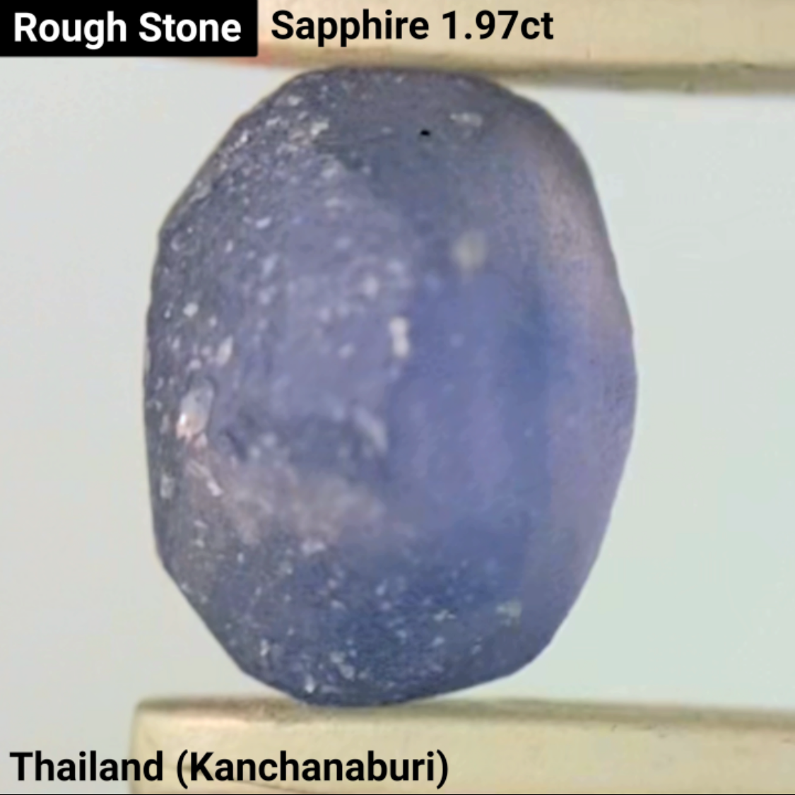 【from Rough】Purplish Blue Sapphire 1.069ct / Thailand