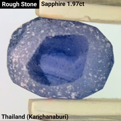 【from Rough】Purplish Blue Sapphire 1.069ct / Thailand
