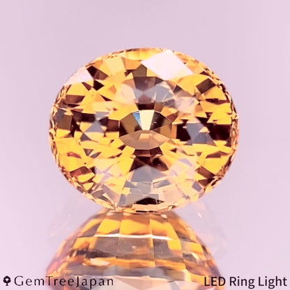 "Orangy Light Yellow" Un-Heat Sapphire 1.201ct / Thailand (Kanchanaburi）