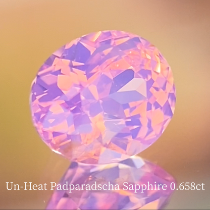 Un-Heat Silky Padparadscha Sapphire 0.658ct / Vietnam