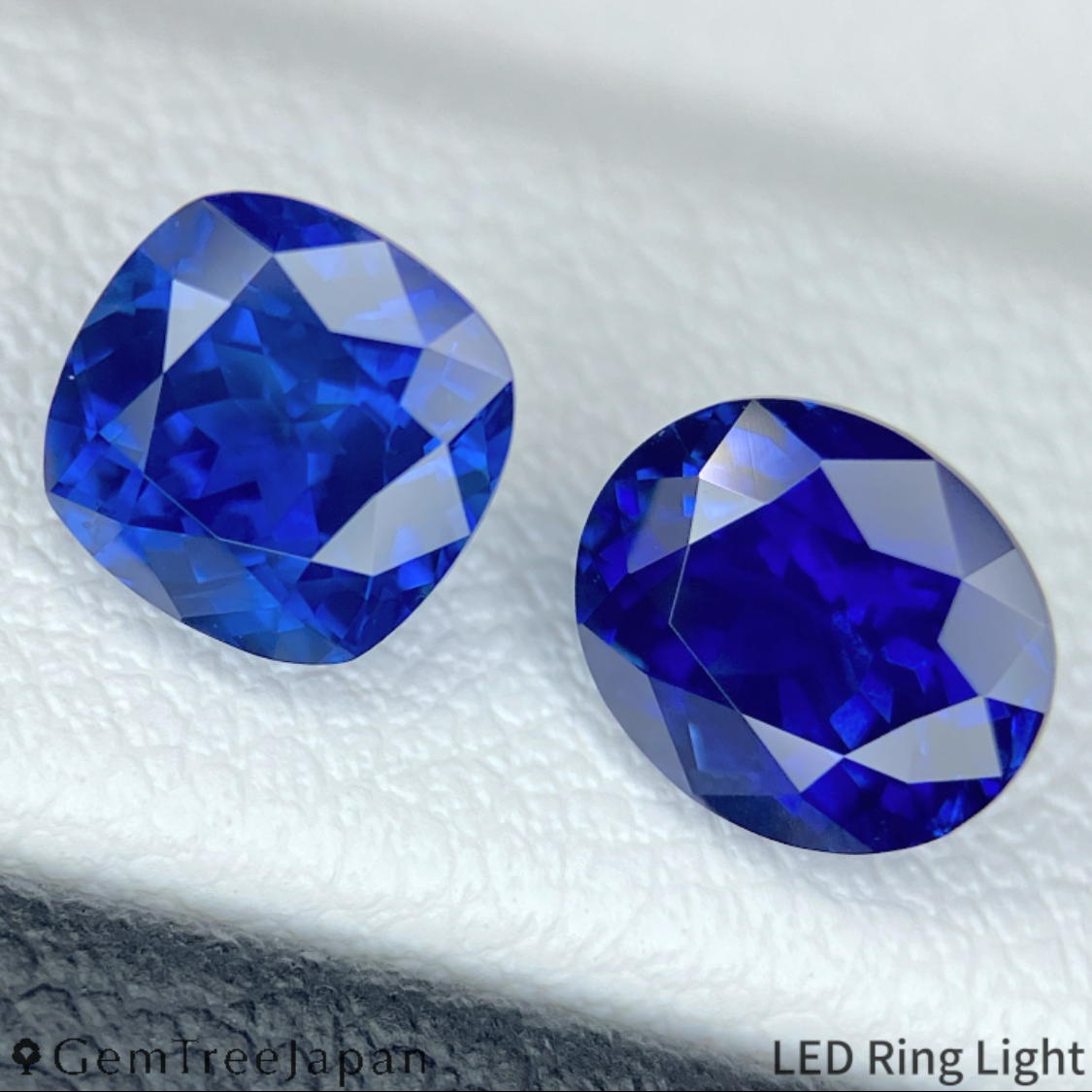 【September Gem Set】 Royal Blue Sapphire 1.158ct & Cornflower Blue Sapphire 1.103ct / Thailand (Kanchanaburi)