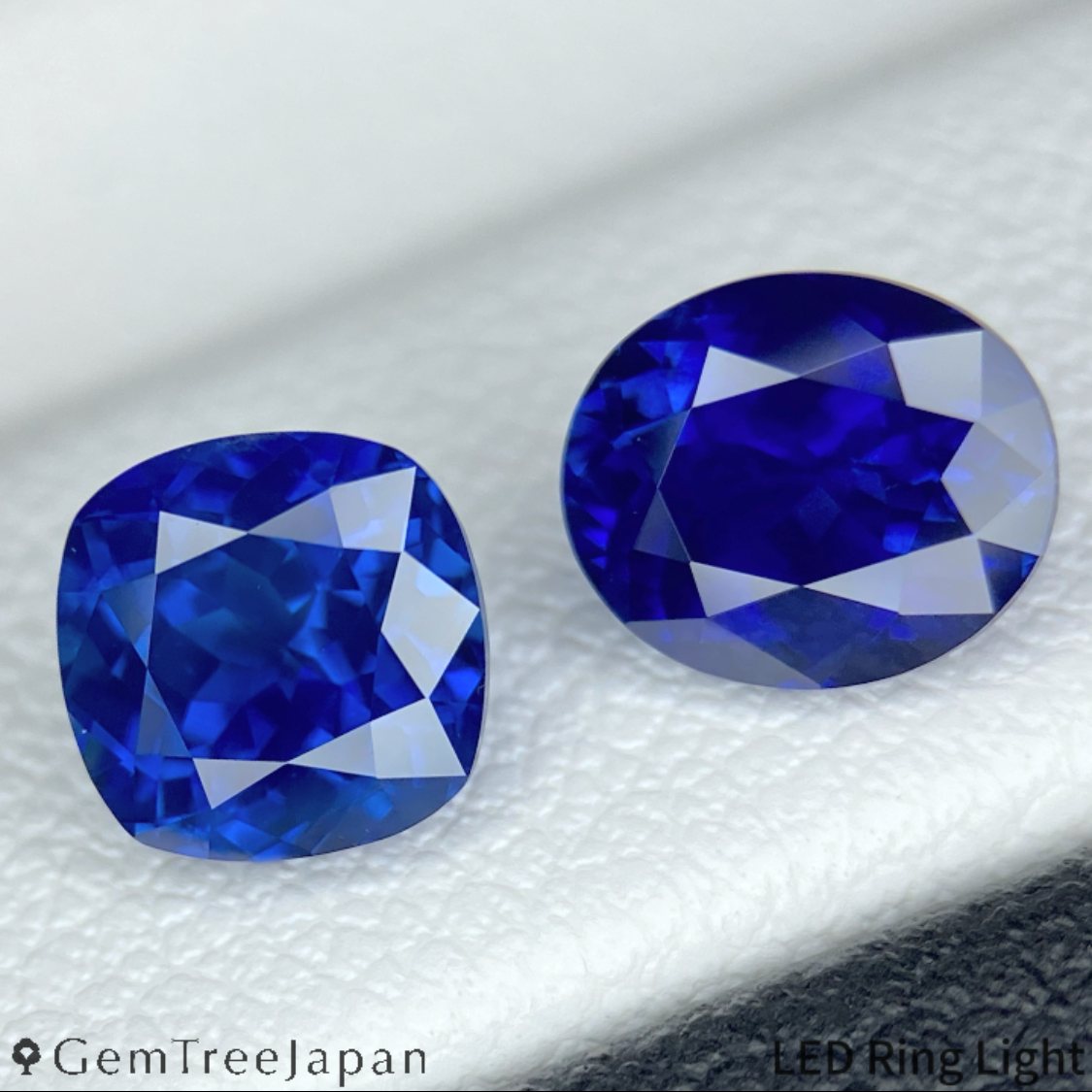 【September Gem Set】 Royal Blue Sapphire 1.158ct & Cornflower Blue Sapphire 1.103ct / Thailand (Kanchanaburi)
