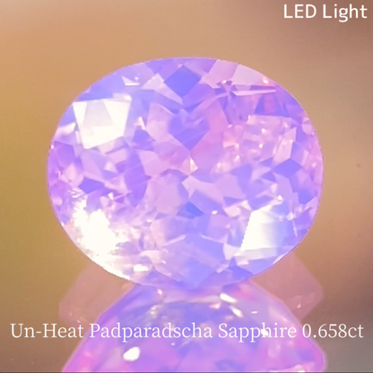 Un-Heat Silky Padparadscha Sapphire 0.658ct / Vietnam