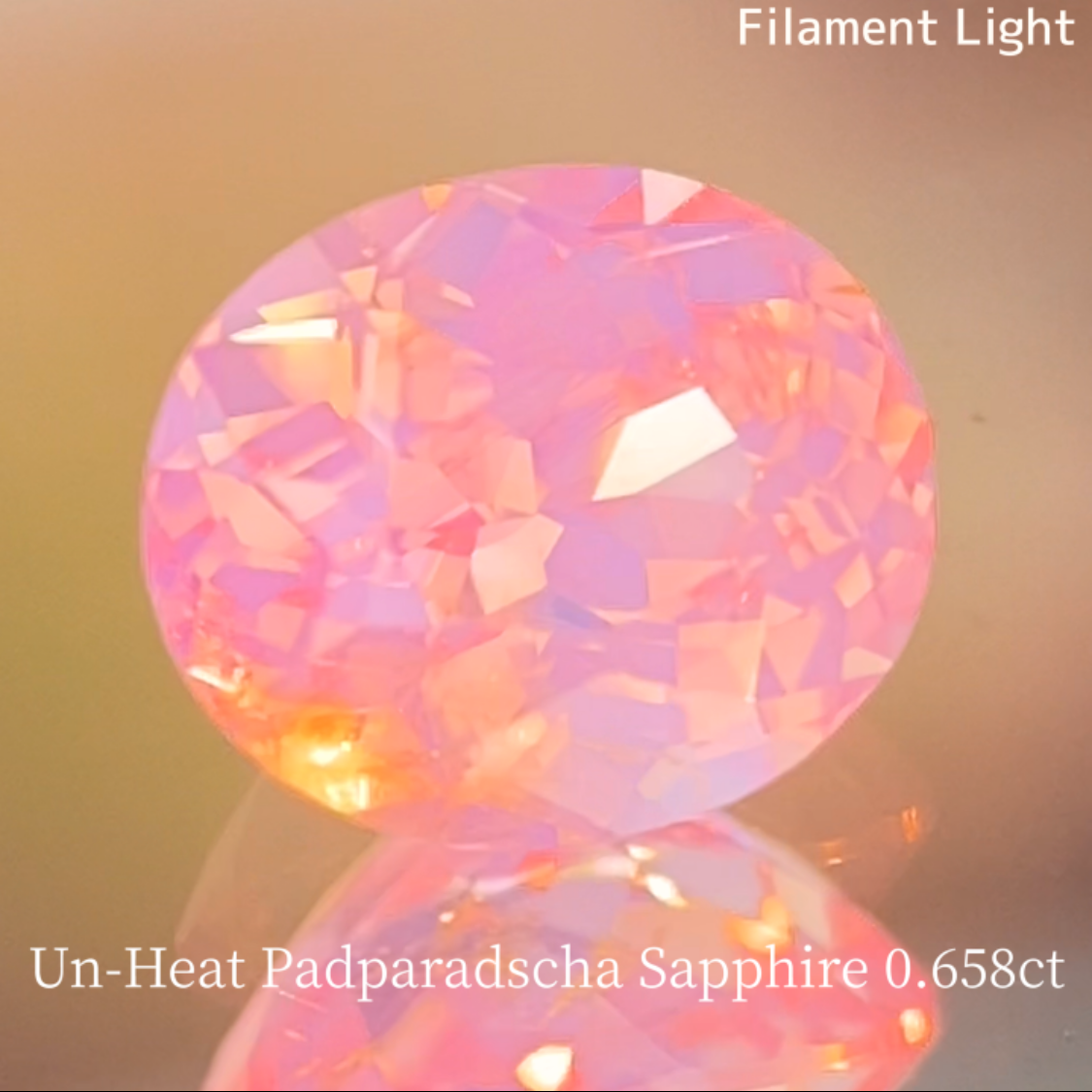 Un-Heat Silky Padparadscha Sapphire 0.658ct / Vietnam