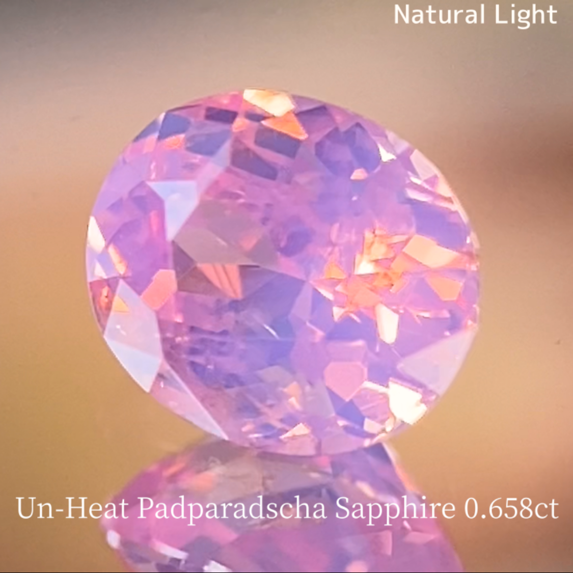 Un-Heat Silky Padparadscha Sapphire 0.658ct / Vietnam