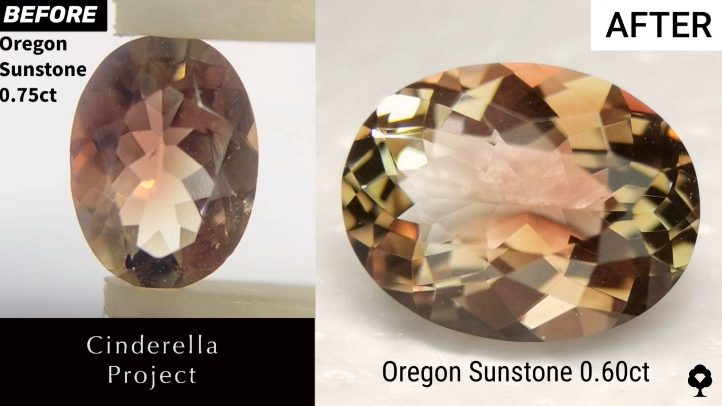 【Cinderella Project】Oregon Sunstone 0.75ct→0.60ct