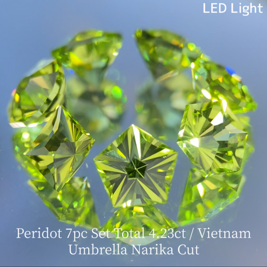 Peridot 7pc Set Total 4.23ct / Vietnam