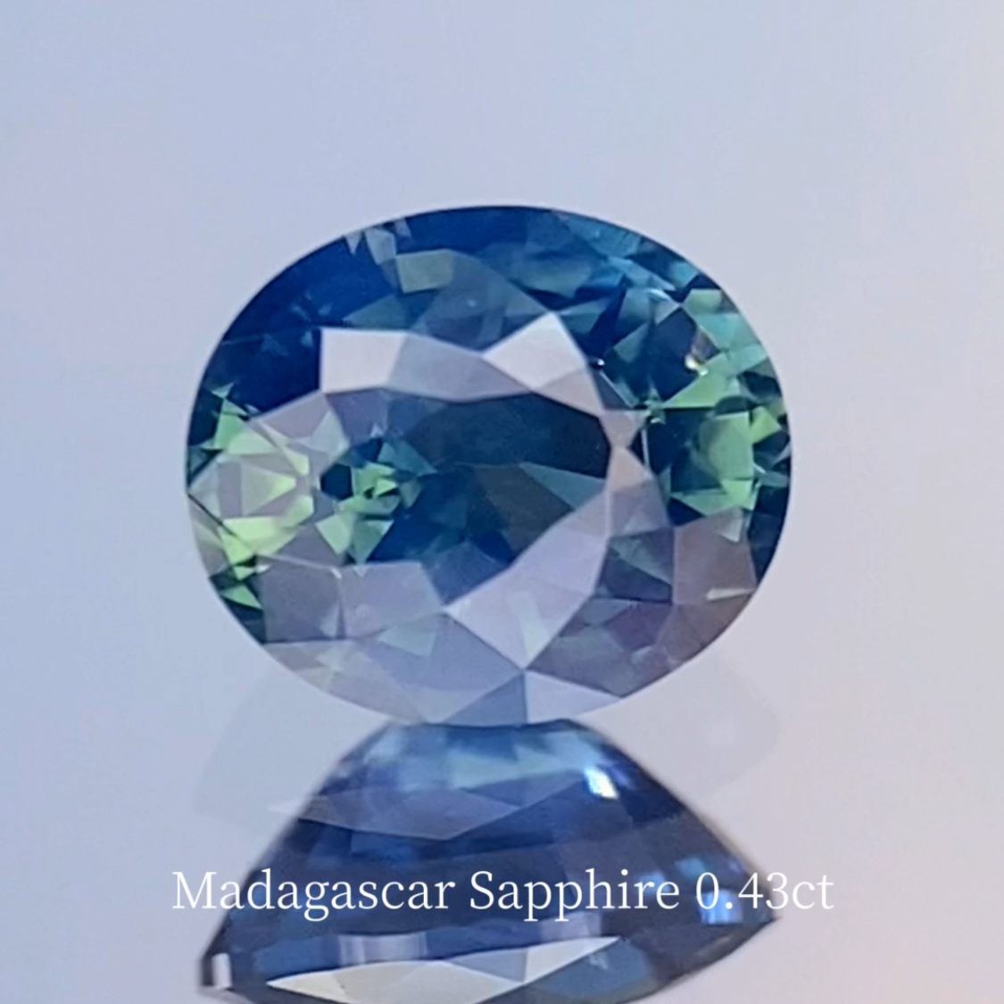 Silky Greenish Blue Sapphire 0.43ct / Madagascar