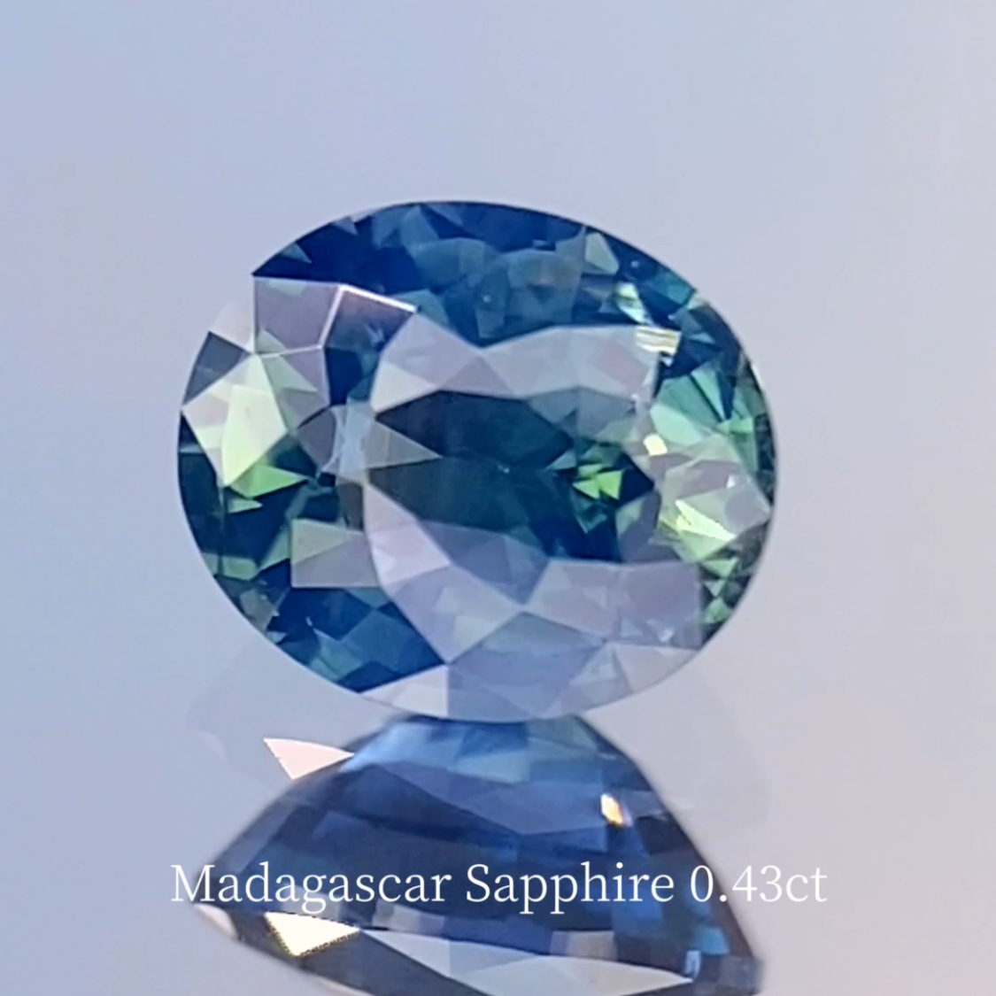 Silky Greenish Blue Sapphire 0.43ct / Madagascar