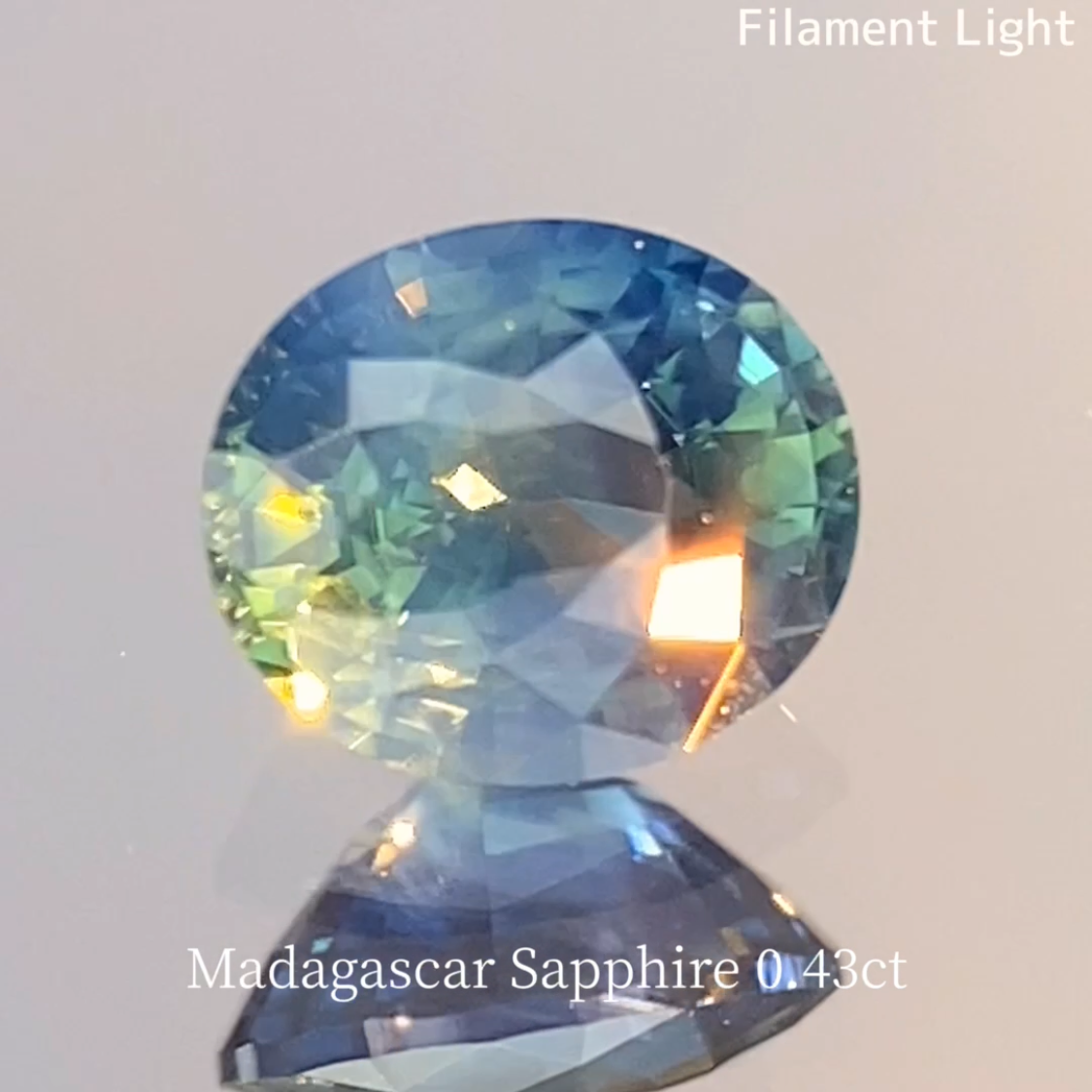 Silky Greenish Blue Sapphire 0.43ct / Madagascar