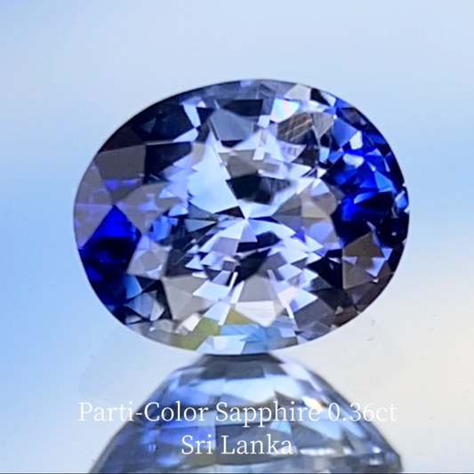 Parti-Color Sapphire 0.36ct / Sri Lanka 