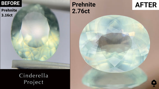 【Cinderella Project】Prehnite 3.16ct → 2.76ct