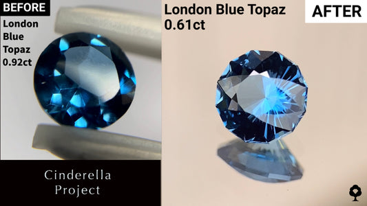 【Cinderella Project】London Blue Topaz 0.92ct → 0.61ct