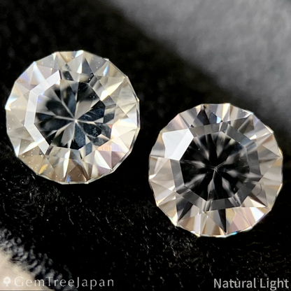 Colorless Zircon 0.64ct & 0.63ct 2pc Set
