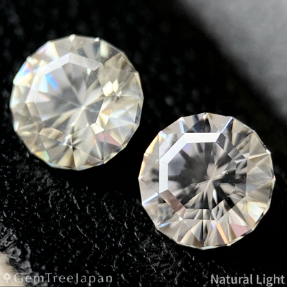 Colorless Zircon 0.64ct & 0.63ct 2pc Set