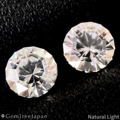Colorless Zircon 0.64ct & 0.63ct 2pc Set