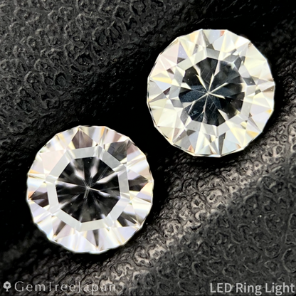 Colorless Zircon 0.64ct & 0.63ct 2pc Set
