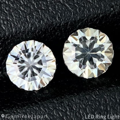 Colorless Zircon 0.64ct & 0.63ct 2pc Set