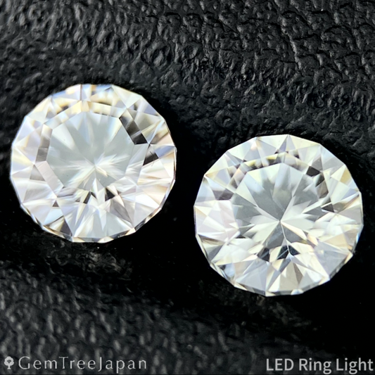 Colorless Zircon 0.64ct & 0.63ct 2pc Set