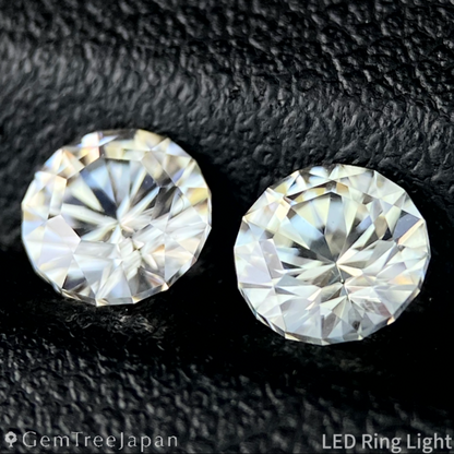 Colorless Zircon 0.64ct & 0.63ct 2pc Set