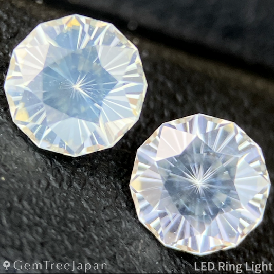 Colorless Zircon 0.69ct &0.67ct 2pc Set