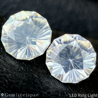 Colorless Zircon 0.69ct &0.67ct 2pc Set