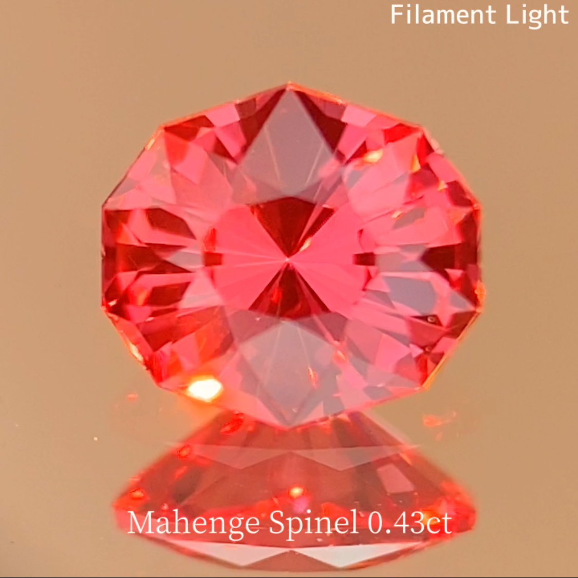 【One Price】Orange-Pink Spinel 0.431ct / Tanzania