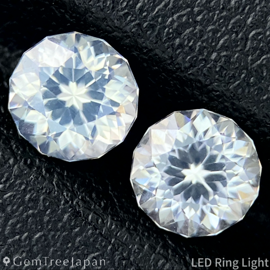 Colorless Zircon 0.92ct / 0.96ct 2pc Set