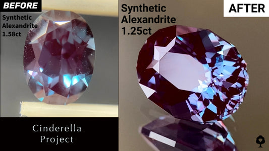 【Cinderella Project】Synthetic Alexandrite 1.58ct→1.25ct