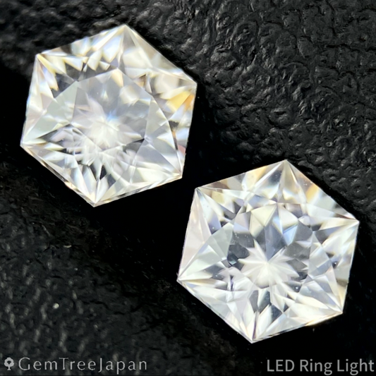 Colorless Zircon 0.54ct / 0.54ct 2pc Set