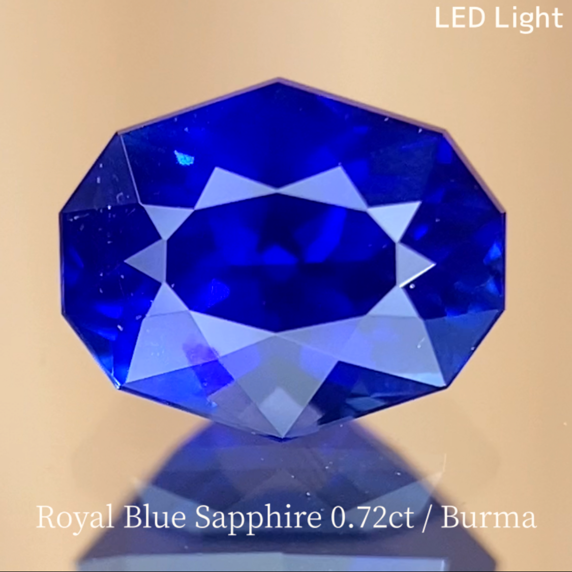 Royal Blue Sapphire 0.720ct Burma IRMO.JP