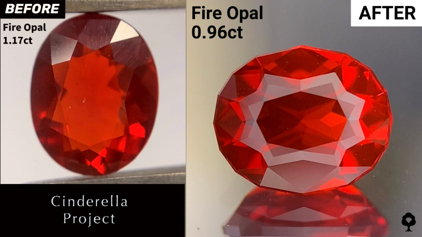 【Cinderella Project】Fire Opal 1.12ct→0.96ct