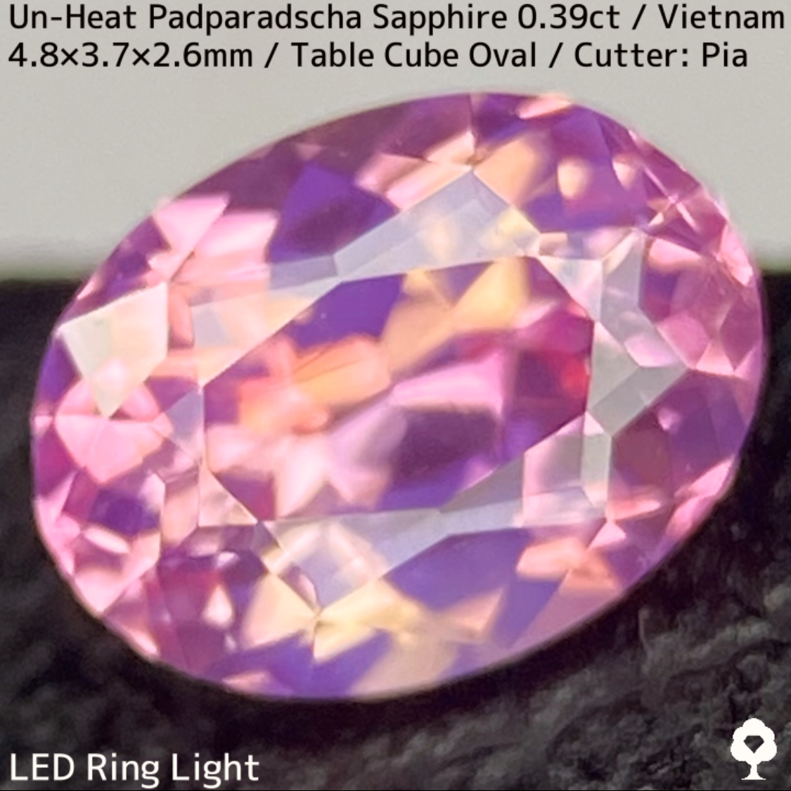 Un-Heat Padparadscha Sapphire 0.39ct