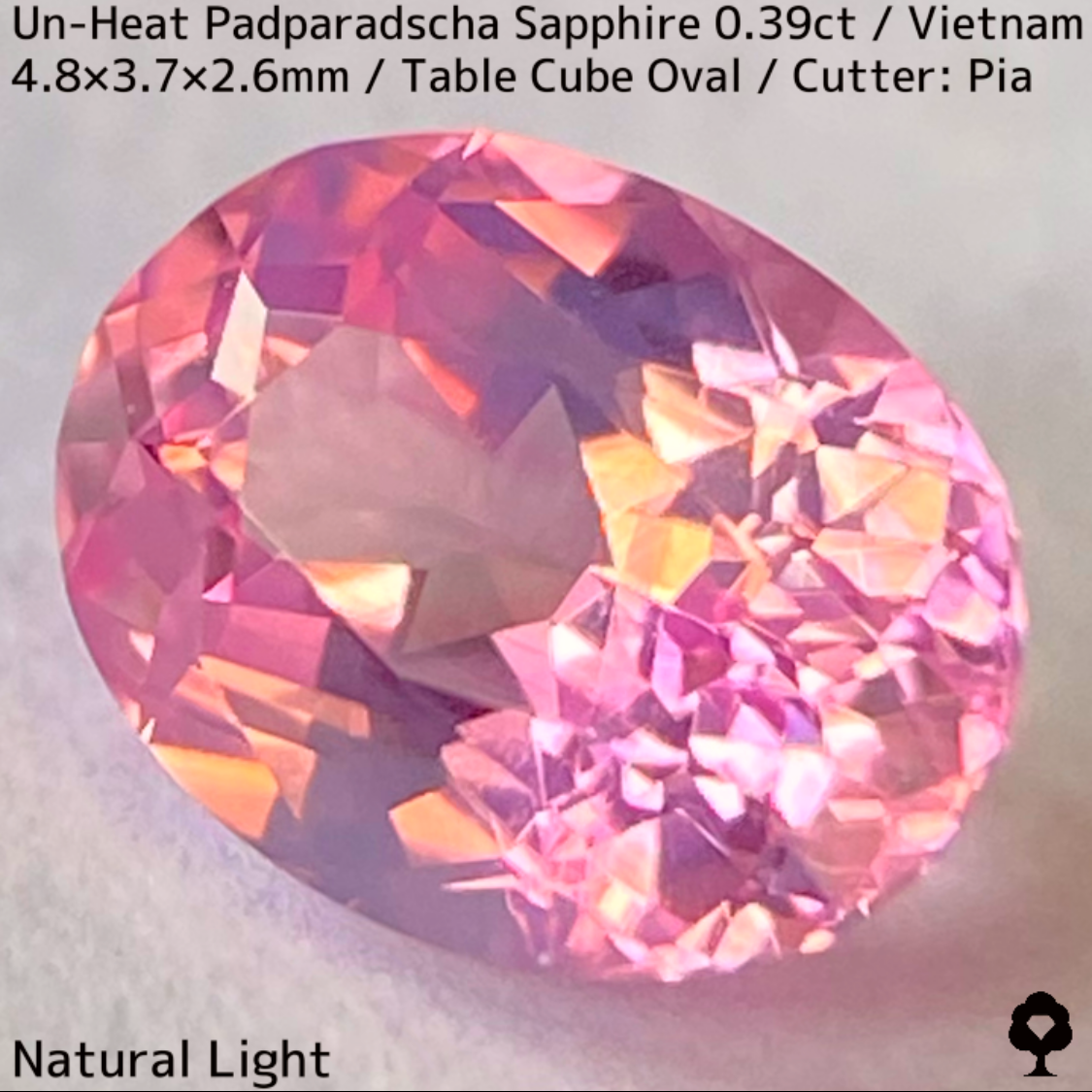 Un-Heat Padparadscha Sapphire 0.39ct