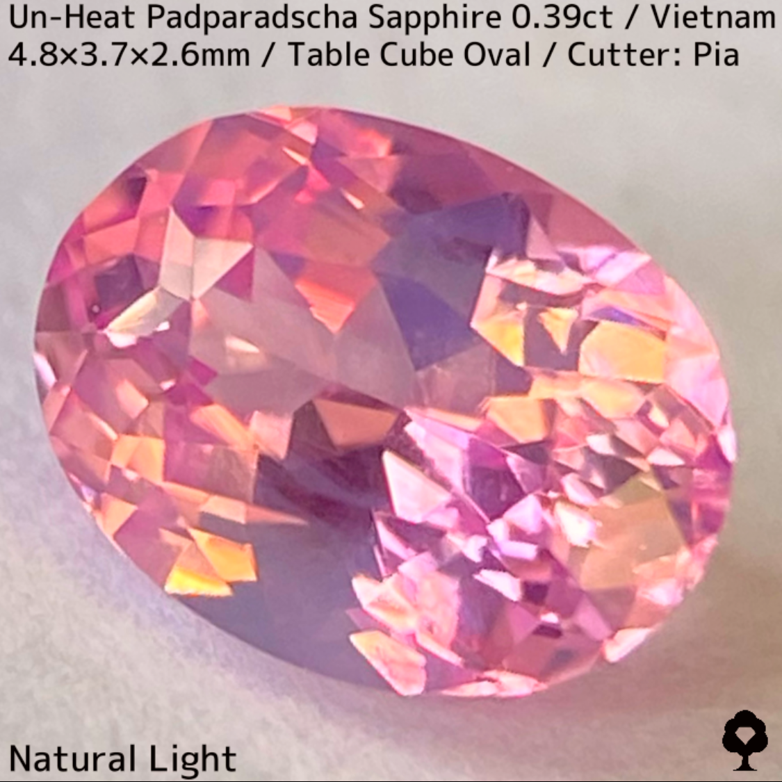 Un-Heat Padparadscha Sapphire 0.39ct