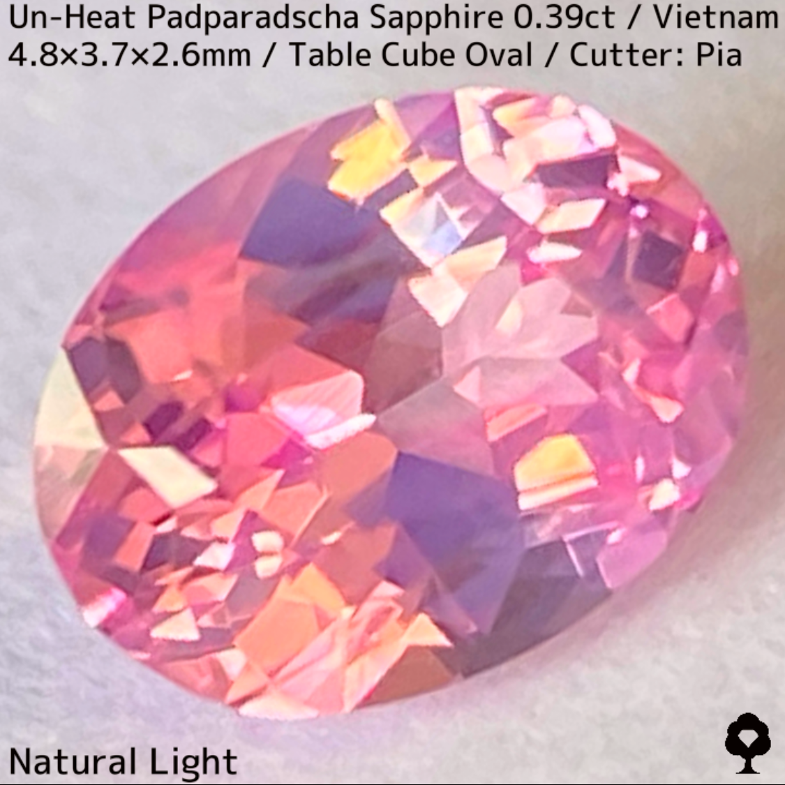 Un-Heat Padparadscha Sapphire 0.39ct