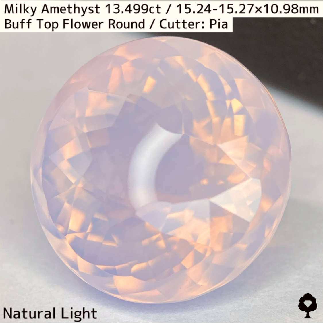 Milky Amethyst 13.499ct / Buff Top Flower